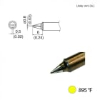 Hakko T31-00WD08 - Chisel Tip Dimension