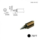 Hakko T31-02WD08 - Chisel Tip Dimension