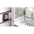 Lascar EL-WiFi-TPX  in milk chiller with flag