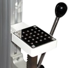 Optional mounting plate contains a matrix of threaded holes for grip and fixture mounting