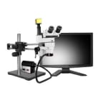Scienscope CMO-PK7-AN-D E-Series 20� Fixed Binocular Head on Dual Arm Boom Stand w/ HD camera & Fiber Optic Ring Light