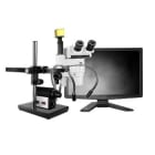 Scienscope CMO-PK7E-DPL-D E-Series 0�-45� Tilting Head on Dual Arm Boom Stand w/ HD camera & Fiber Optic Dual Pipe Light