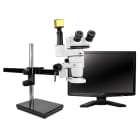 Scienscope CMO-PK7E-LED-S E-Series 0�-45� Tilting Head on Single Arm Boom Stand w/ HD camera & LED Ring Light 
