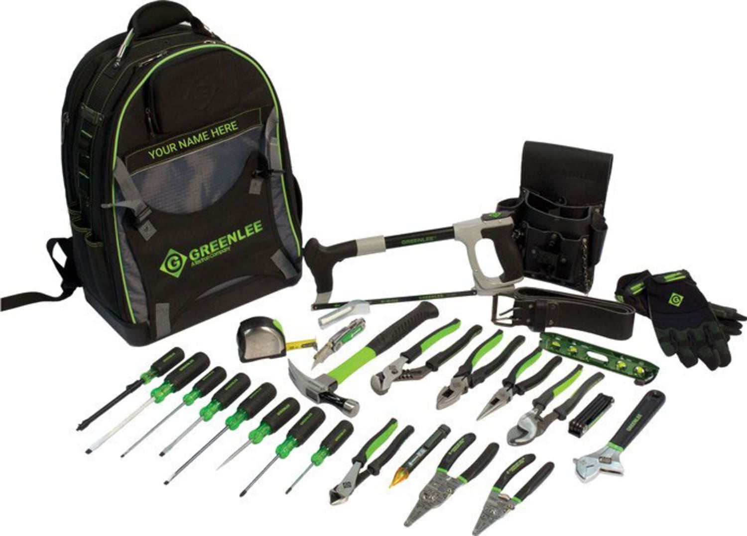Greenlee 0159-28BKPK 28 Piece Tool Backpack Kit