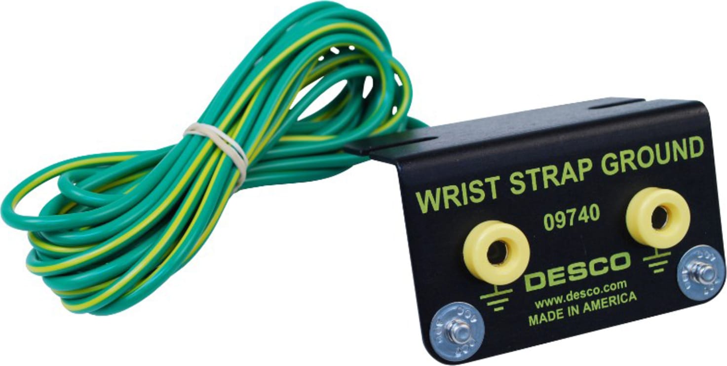 Desco 09740 - Bench Mount Ground for Two Wrist Straps