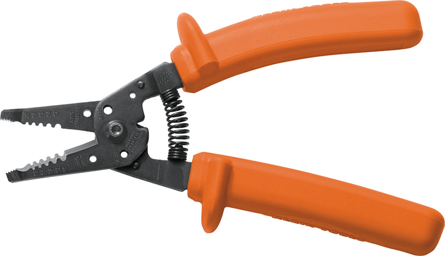 Klein Tools 11055-INS Klein-Kurve Wire Stripper/Cutter, Insulated, Solid and Stranded Wire