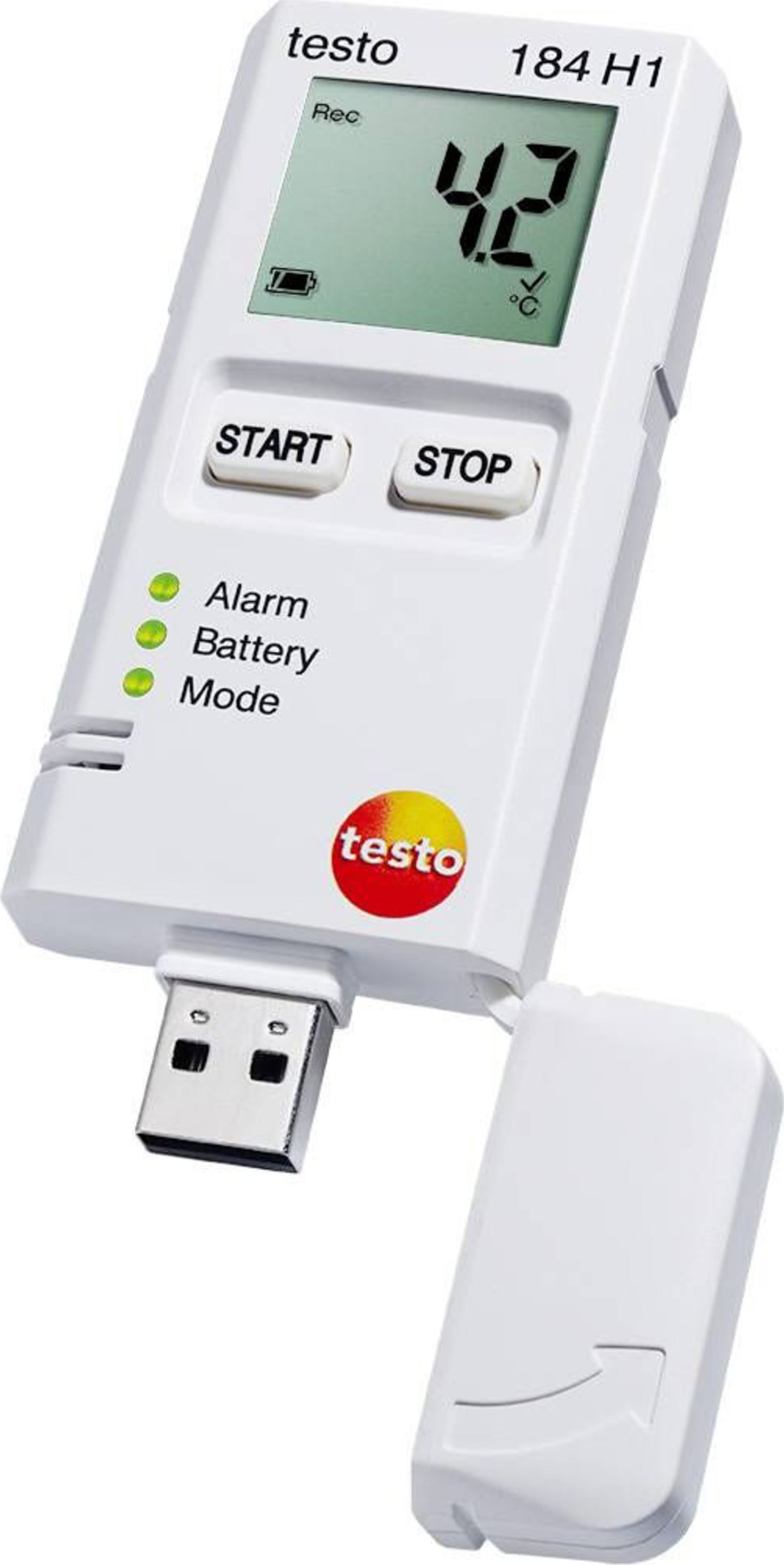 Testo 184 H1 - Temperature and Humidity USB Transport Data Logger with LCD (Part 0572 1845)