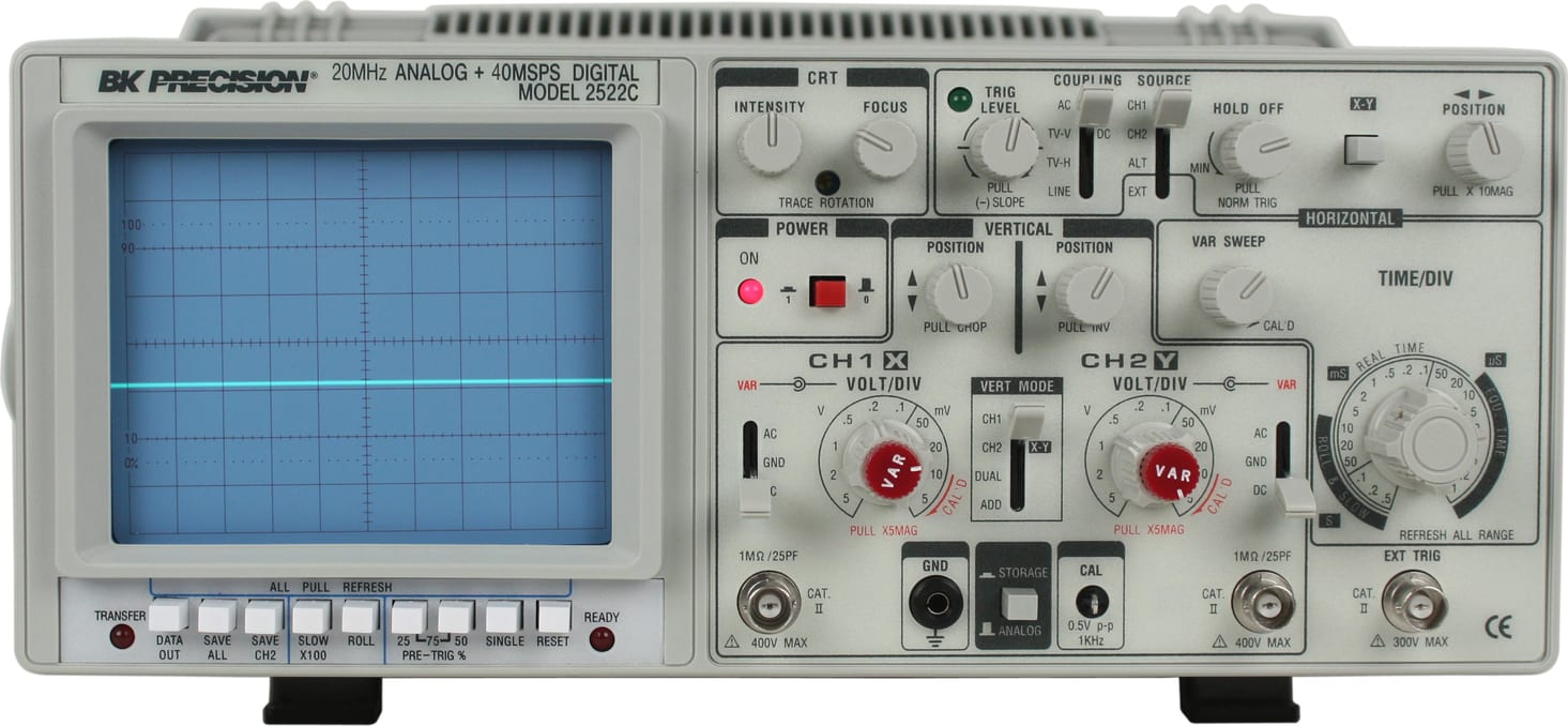BK Precision 2522C - 20 MHz Analog/Digital Storage Oscilloscope