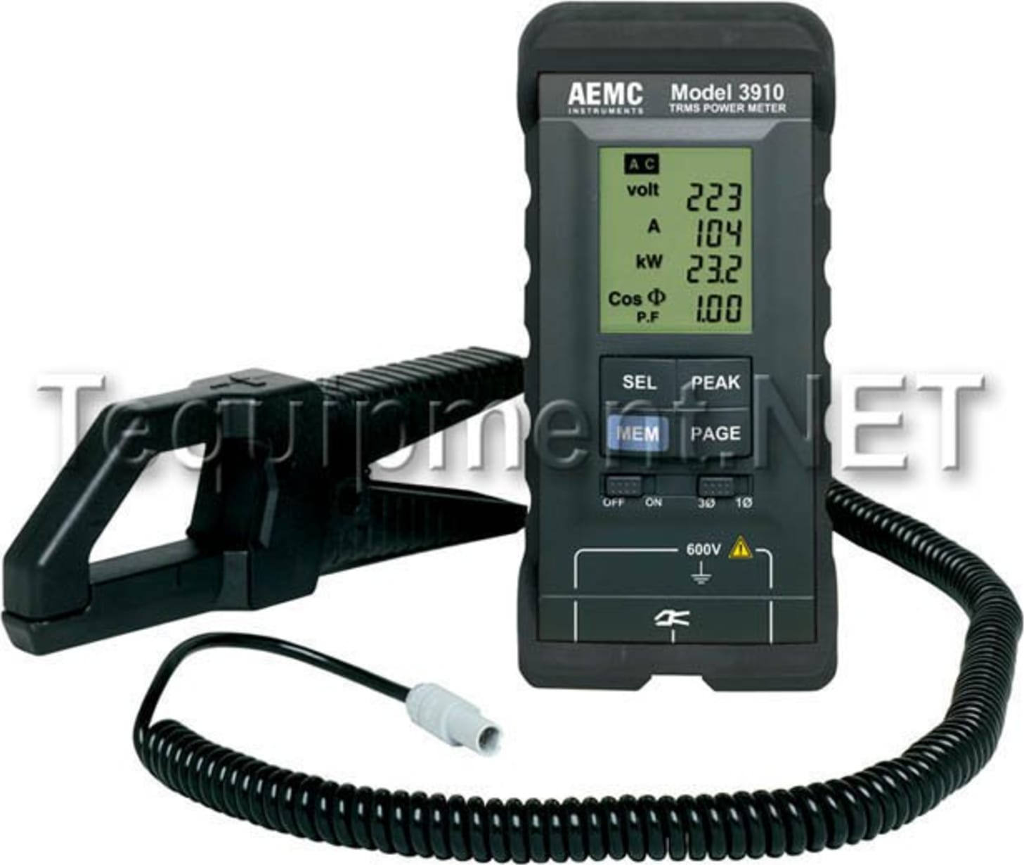 AEMC 2111.27 - TRMS Power Meter Model 3910