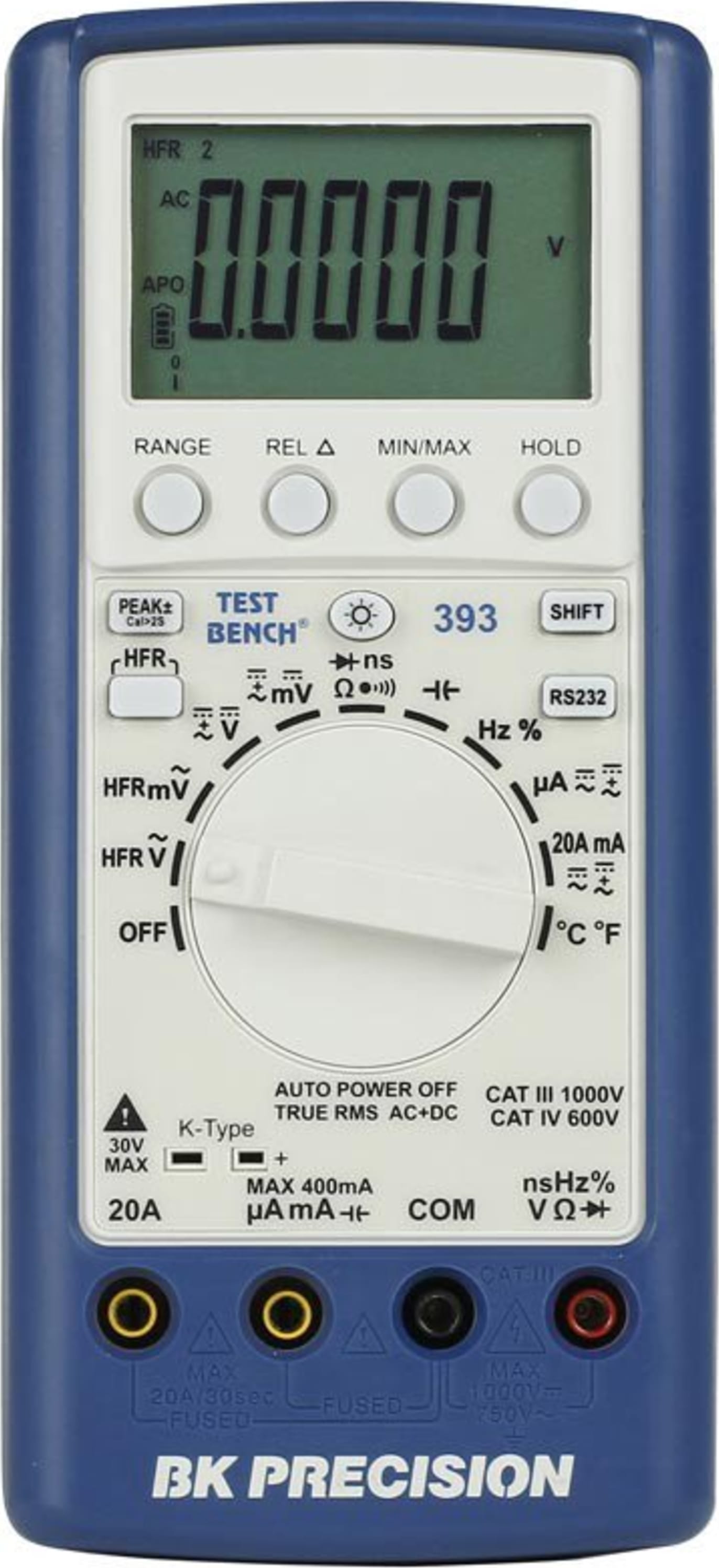 BK 393 True RMS Handheld Digital Multimeter with USB interface