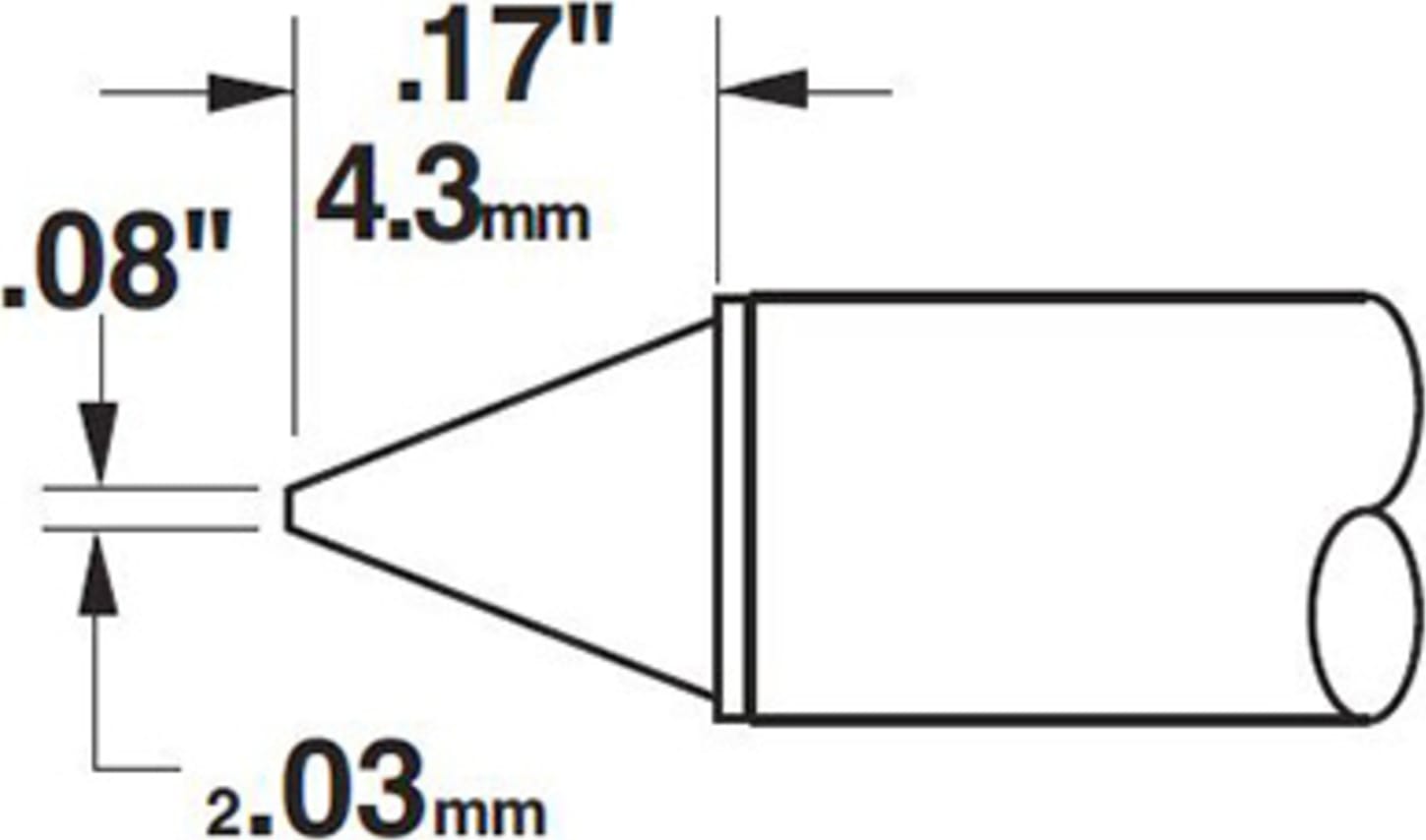Metcal STTC-512 - Cartridge, Conical, Blunt
