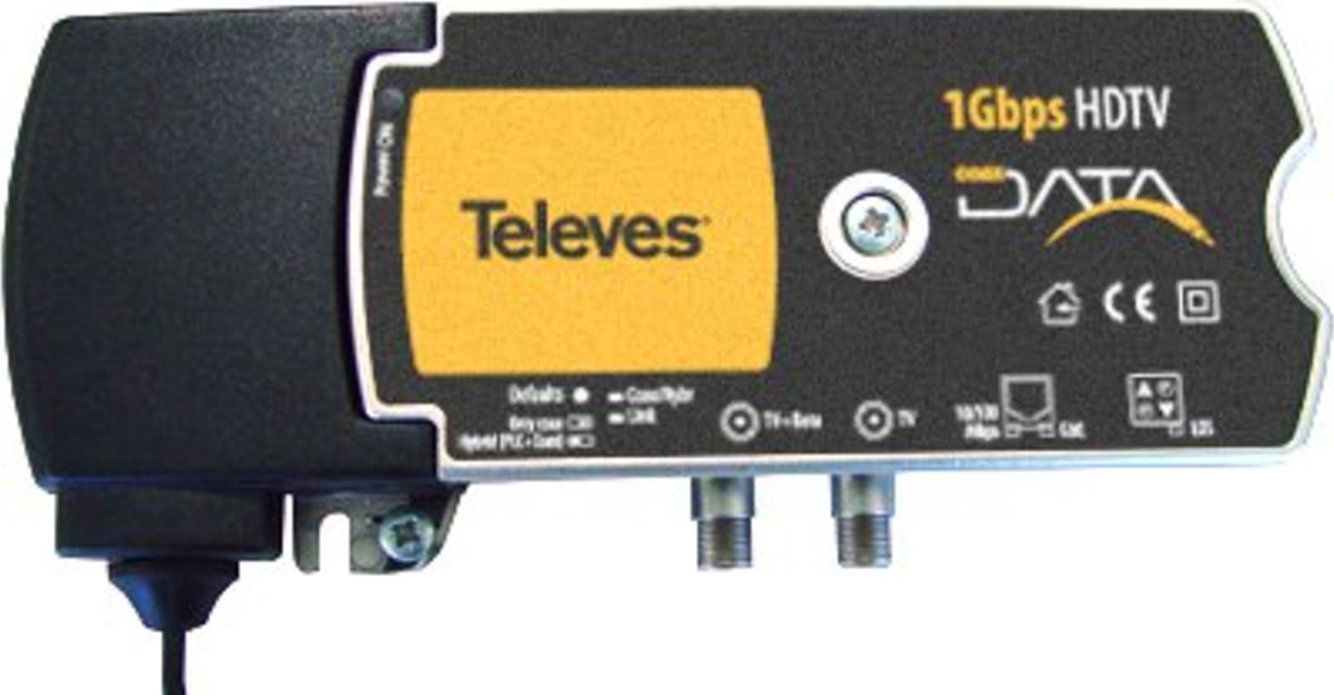 Televes 769282 CoaxData Network Modem 1 Gbps - COAX PLC - 1xETH 1xSFP (US)