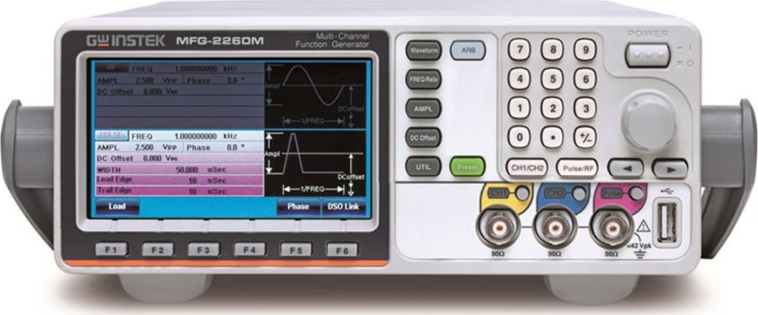 Instek MFG-2260M Dual Channel Arbitrary Function Generator (60MHz) with Pulse Generator and Modulation