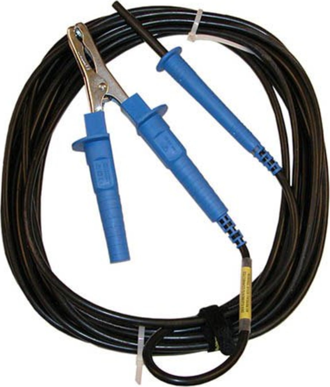 AEMC 2151.25 Lead One Shielded Safety Lead (Blue) 65 ft with Hippo Clips (15kV)