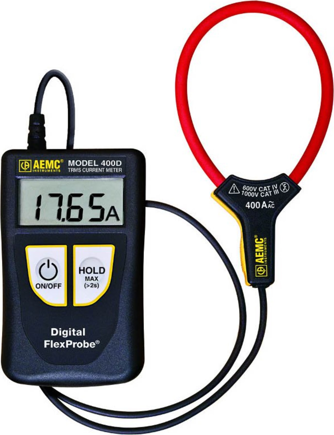 AEMC 400D-10 W/6FT LEAD - Digital FlexProbe Model 400D-10 with 6' Lead (TRMS, 4AAC, 40AAC, 400AAC)