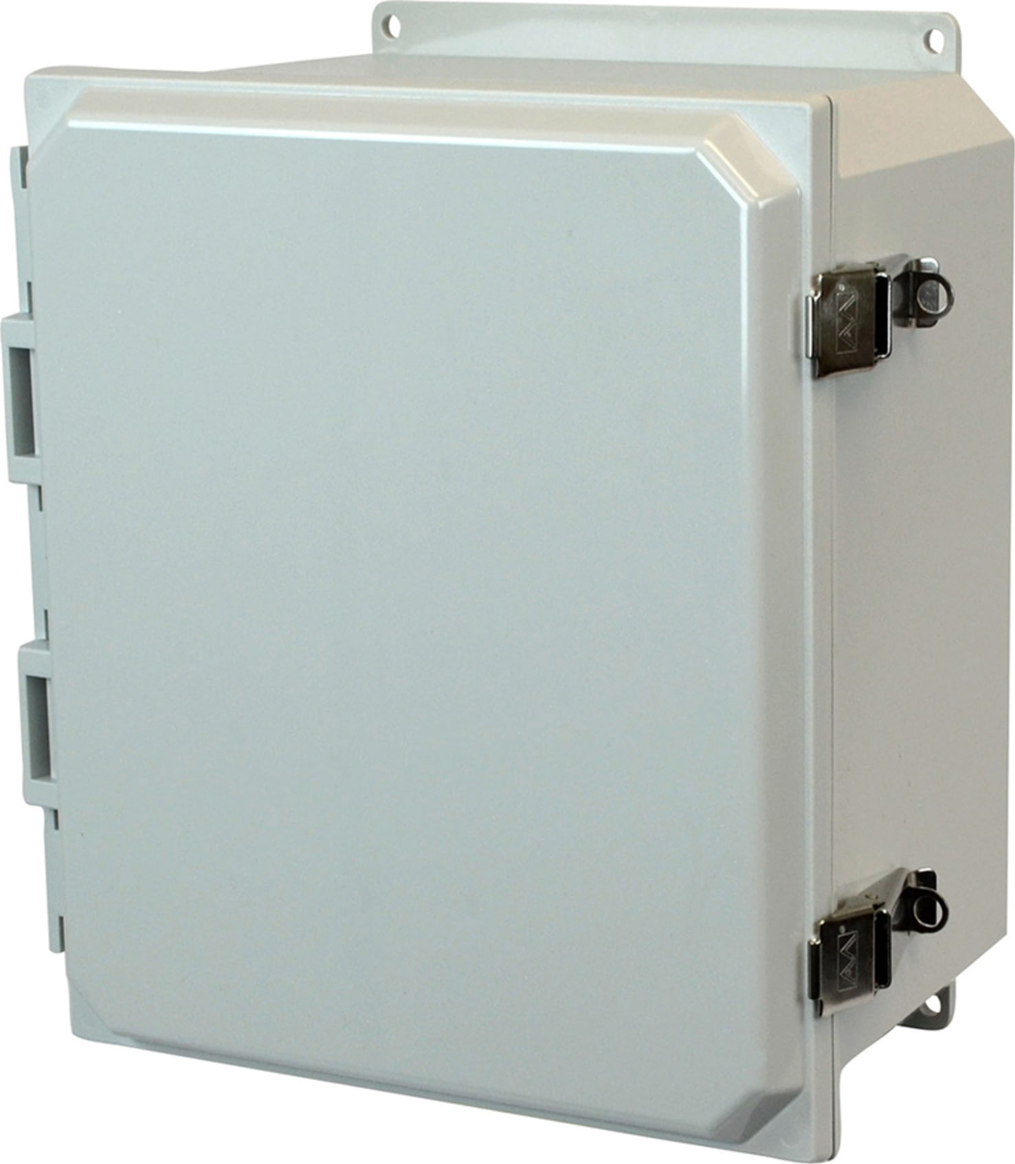 Allied Moulded AMP1206LF Metal Snap Latch Hinged Solid Opaque Cover Wall Mount Enclosure Assembly