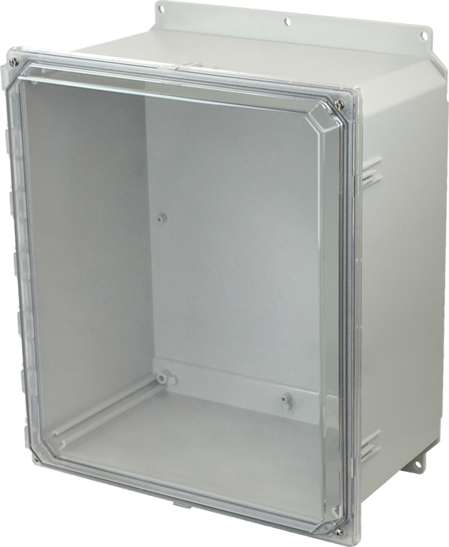 Allied Moulded AMP1648CCF Lift-Off 4-Screw Clear Cover Wall Mount Enclosure Assembly