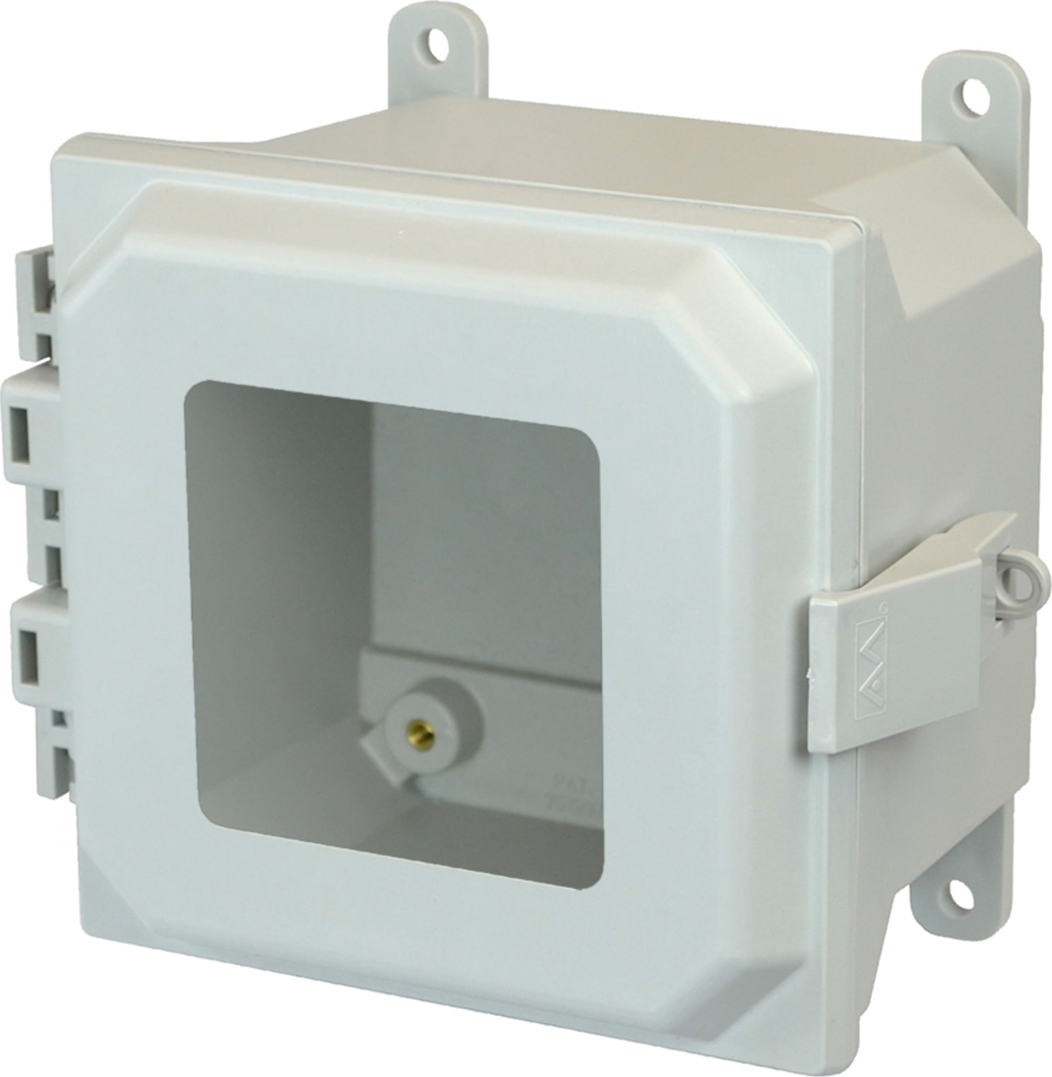 Allied Moulded AMU664NLW Nonmetal Snap Latch Hinged Window Cover Wall Mount Enclosure Assembly