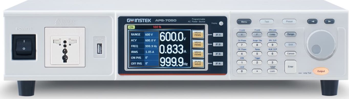 Instek APS-7050 500VA Programmable AC Power Source - Front View