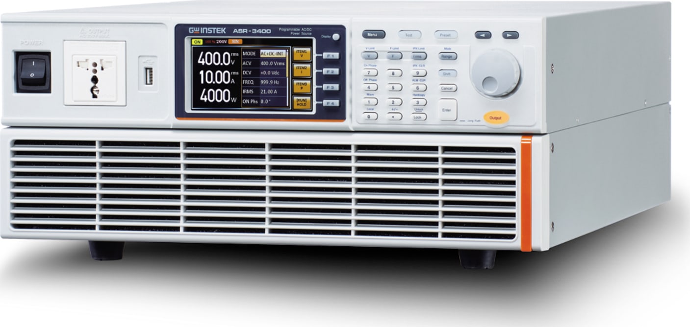Instek ASR-3400 - Programmable AC/DC Power Source Angle View