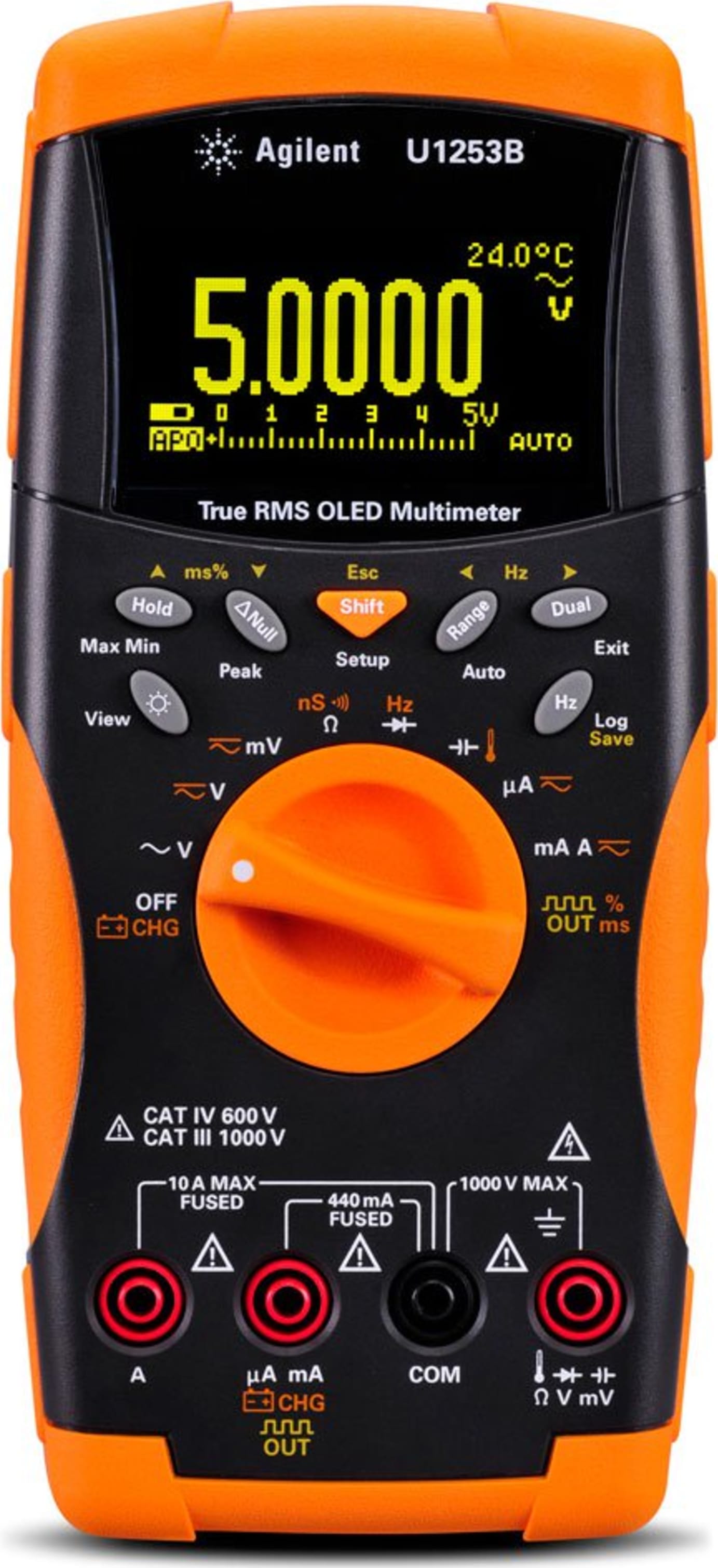 Agilent U1253B Handheld Digital Multimeter, 4.5-digit, with Organic LED Display (OLED)