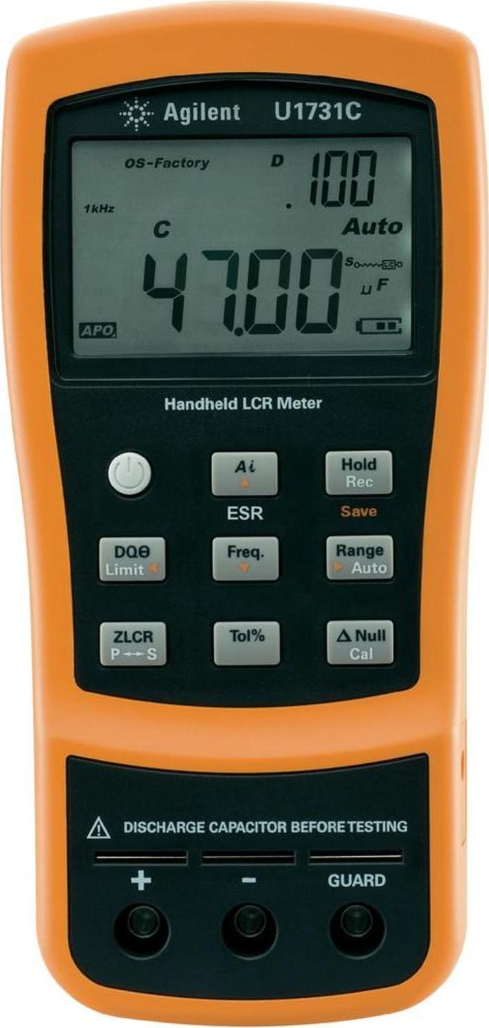 Agilent U1731C 100Hz/120Hz/1kHz Handheld LCR Meter