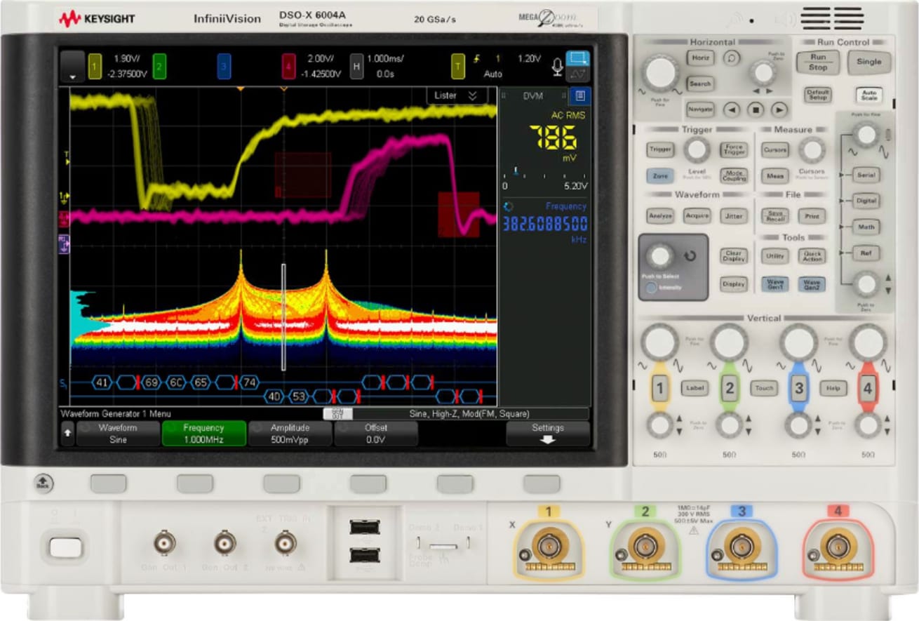Agilent DSOX6004A InfiniiVision 6000 X-Series 4 Channel Digital Storage Oscilloscope (1GHz, Upgradeable to 6GHz, 20GS/s)