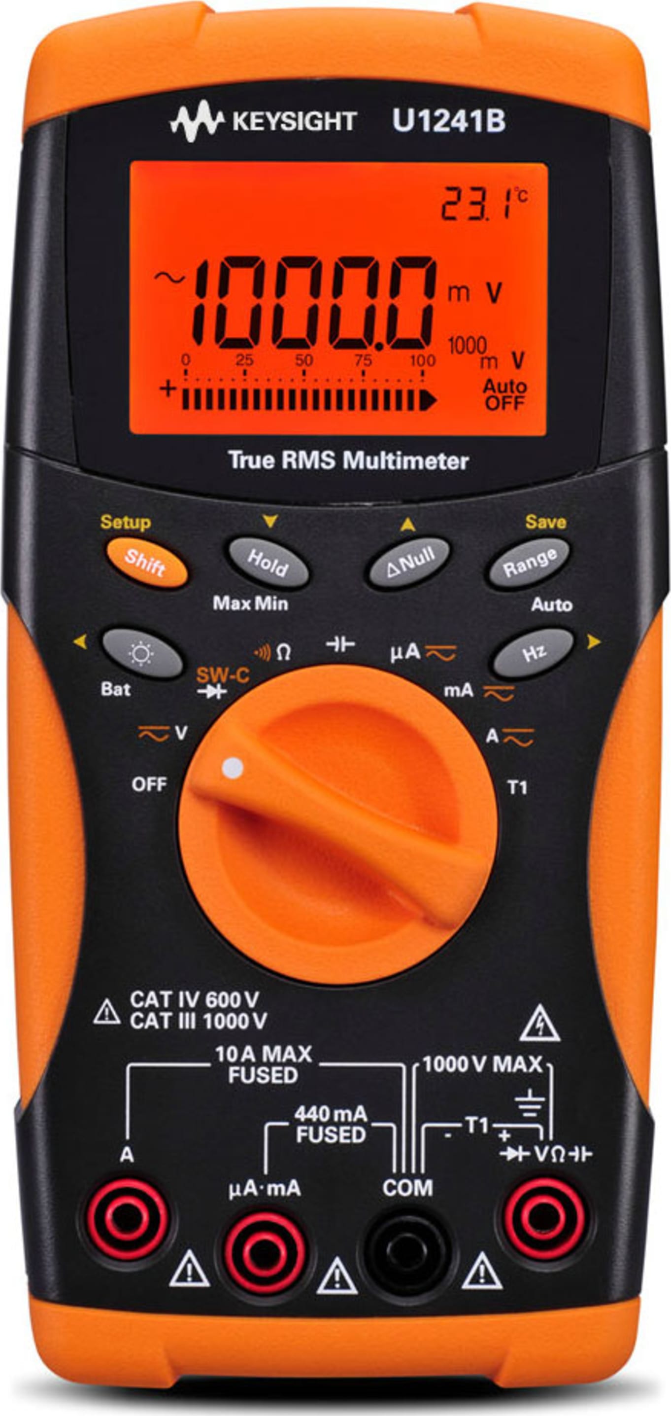 Agilent U1241B Handheld Digital Multimeter - Front View