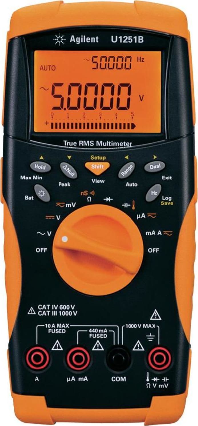 Agilent U1251B Handheld Digital Multimeter, 4.5-Digit