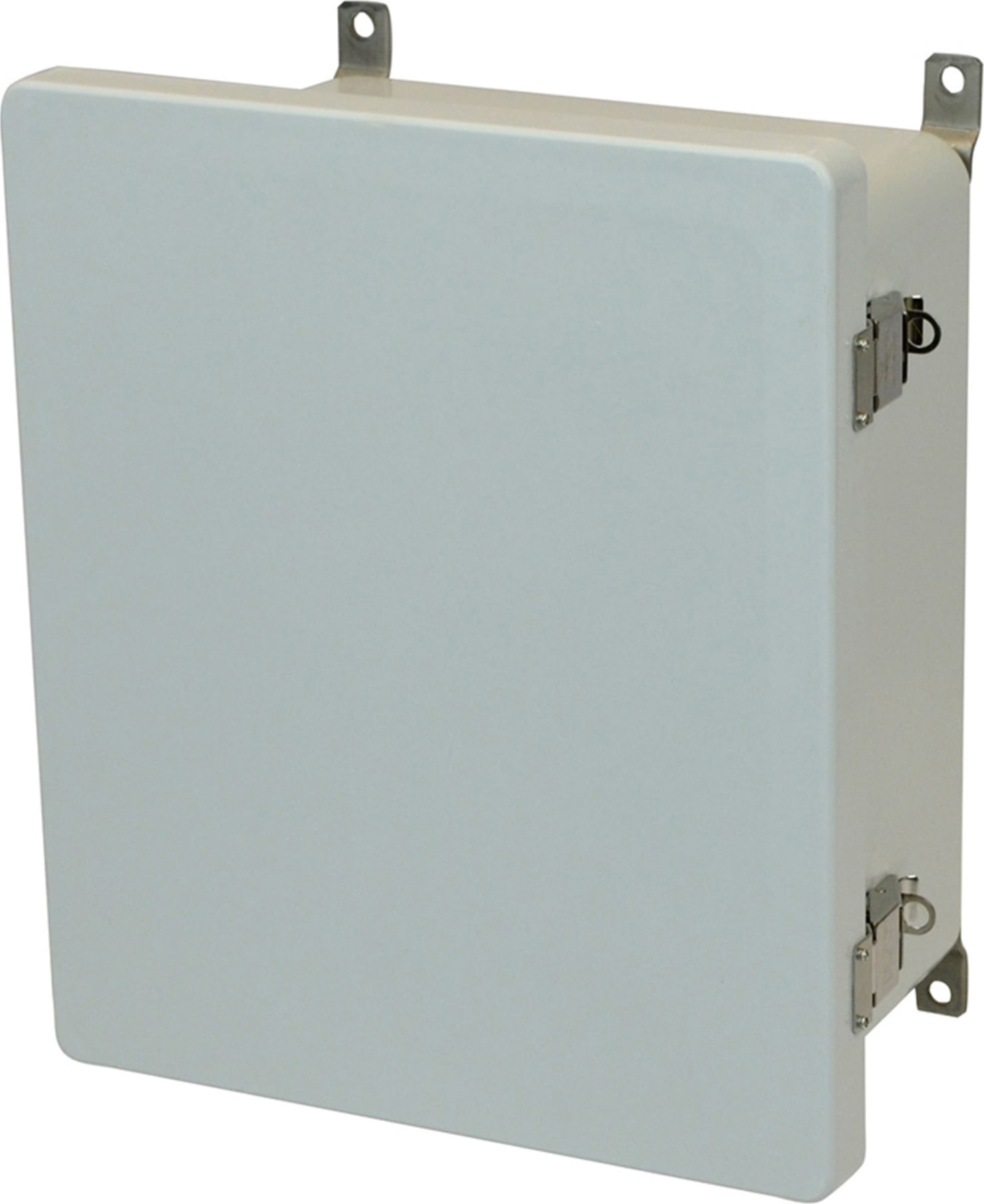 Allied Moulded AM1426L 14x12x6 NEMA 4X Fiberglass Enclosure with Snap Latch Hinged Cover