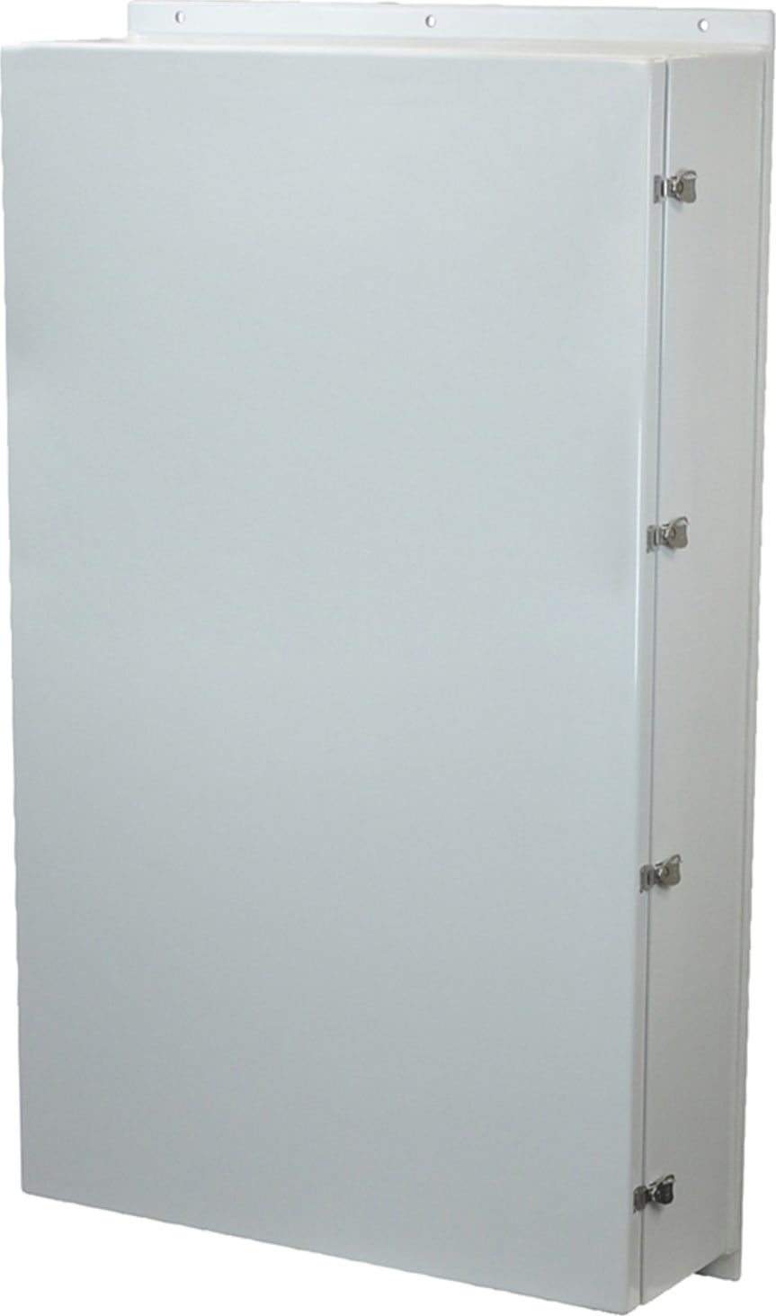 Allied Moulded AM603616L 60x36x16 NEMA 4X Wall Mount Fiberglass Enclosure with Twist Latch Hinged Cover
