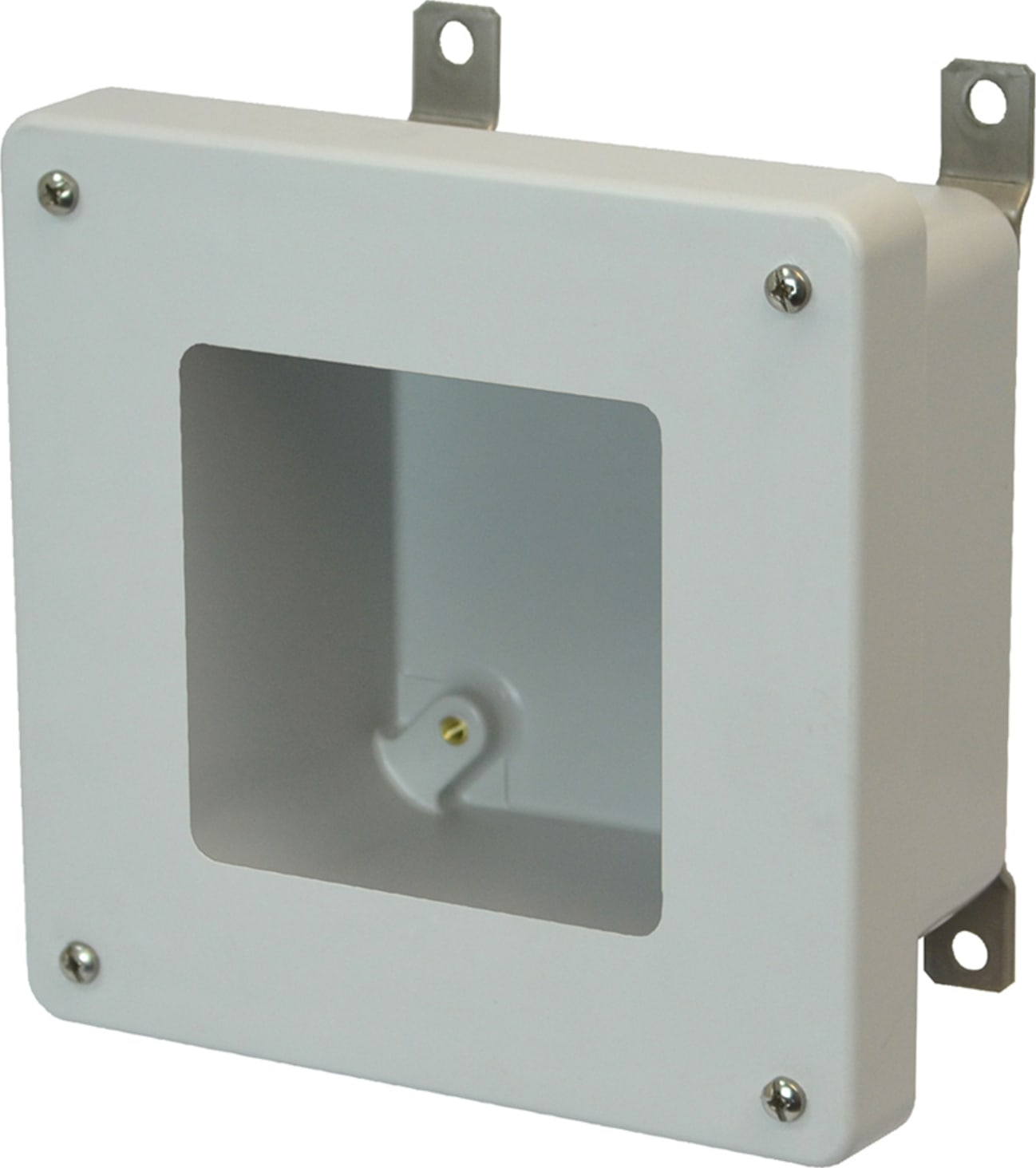 Allied Moulded AM664W 6x6x4 NEMA 4X Fiberglass Enclosure with Lift-Off Screw Cover and Window
