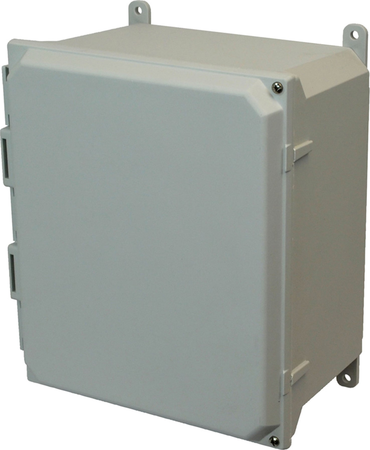 Allied Moulded AMU1206H 12x10x6 NEMA 4X Fiberglass Enclosure with Hinged Screw Cover