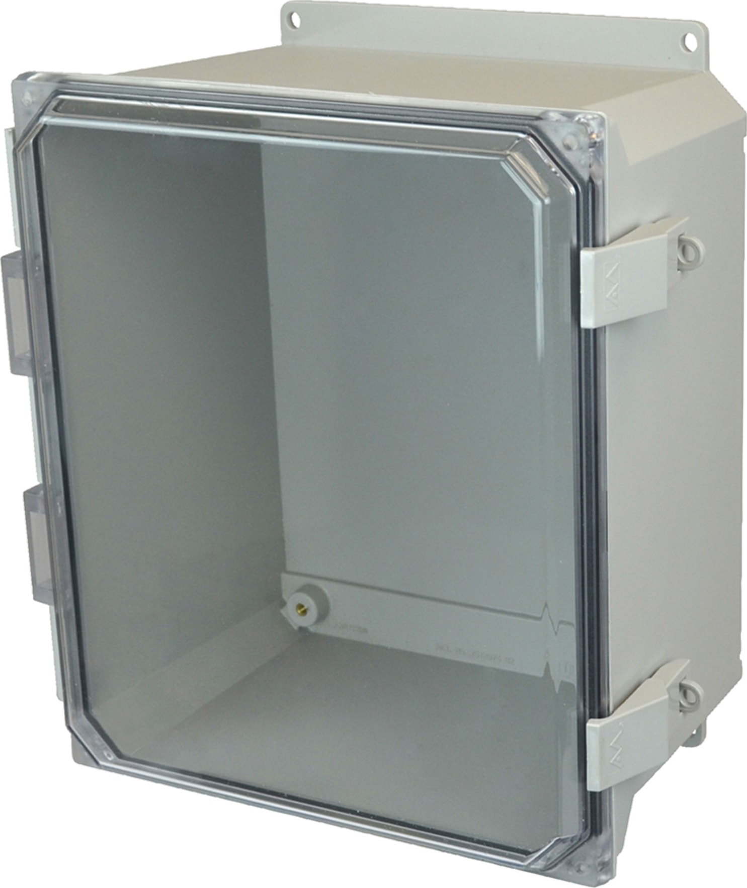 Allied Moulded AMU1426CCNLF 14x12x6 Nonmetal Snap Latch Hinged Clear Cover