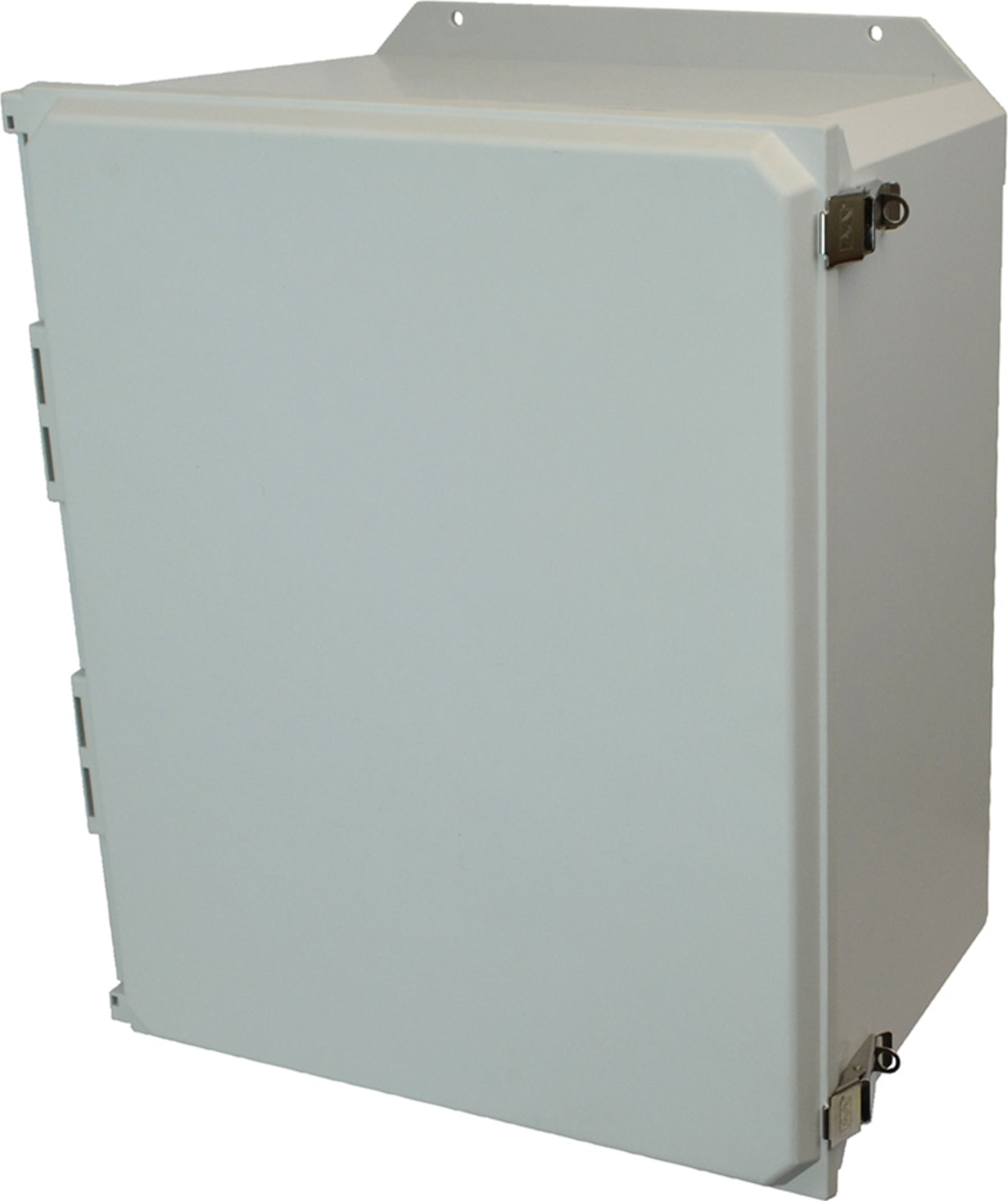 Allied Moulded AMU2060LF 20x16x10 NEMA 4X Fiberglass Enclosure with Snap Latch Hinged Cover and Mounting Flange