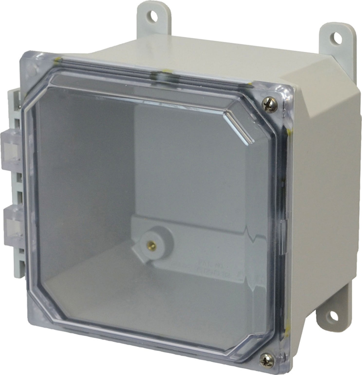 Allied Moulded AMU664CCH Hinged 2-Screw Clear Cover Wall Mount Enclosure Assembly