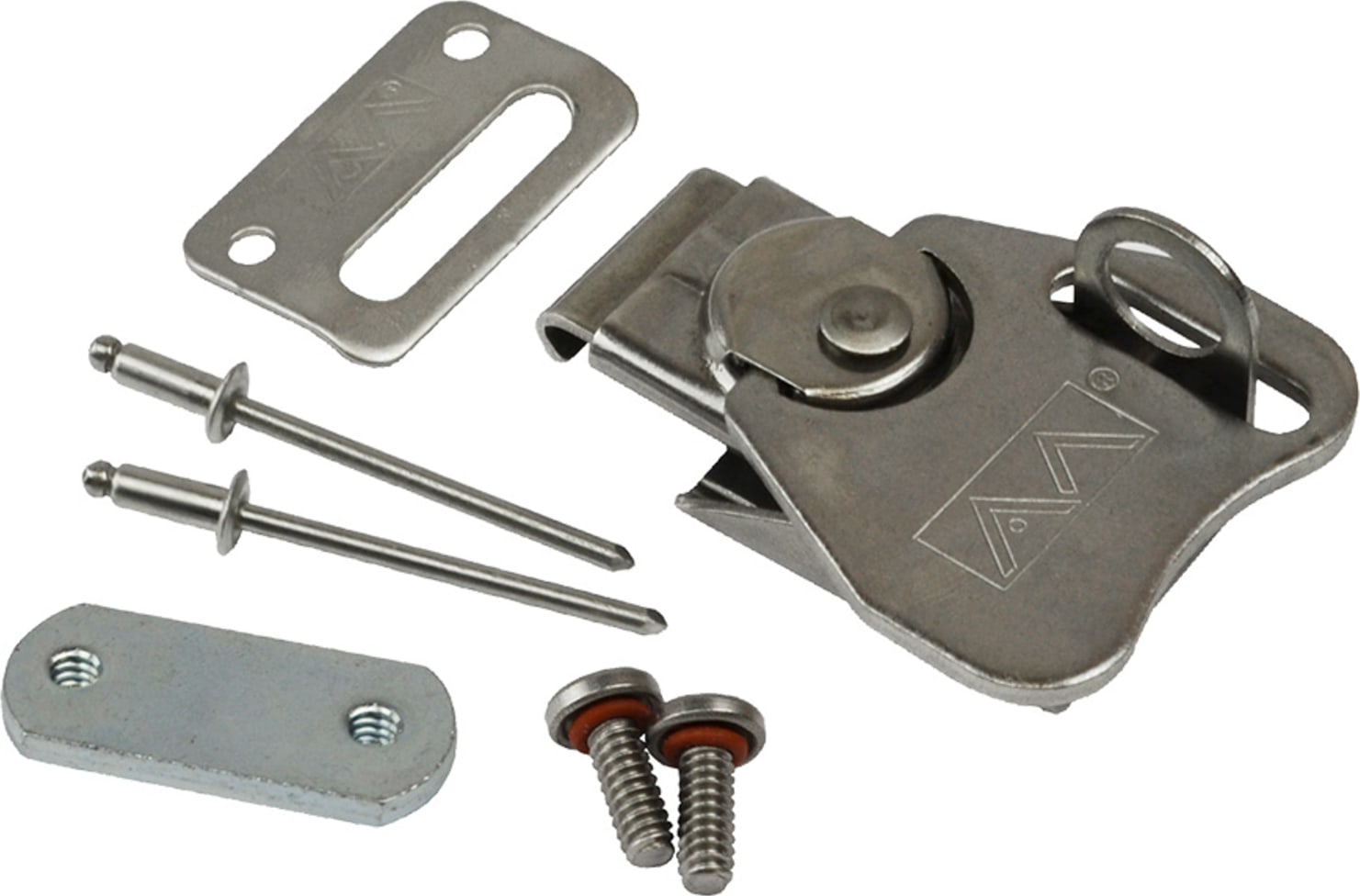 Allied Moulded LTKR-H316 Stainless Steel Twist Latch Hardware Kit for Raised Cover AM-R Series