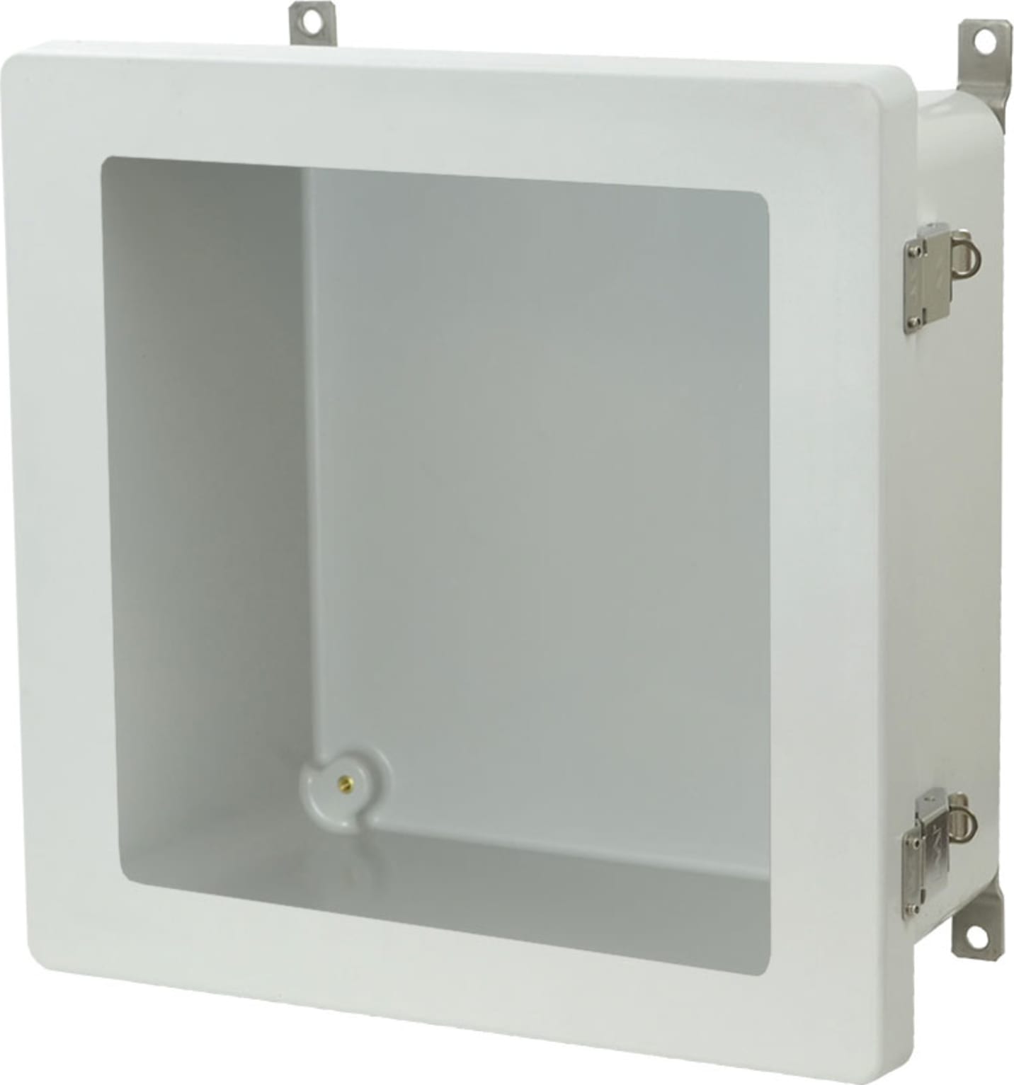 Allied Moulded AM1226LW NEMA 12x12x6 Snap Latch Hinged Cover with Window with Window