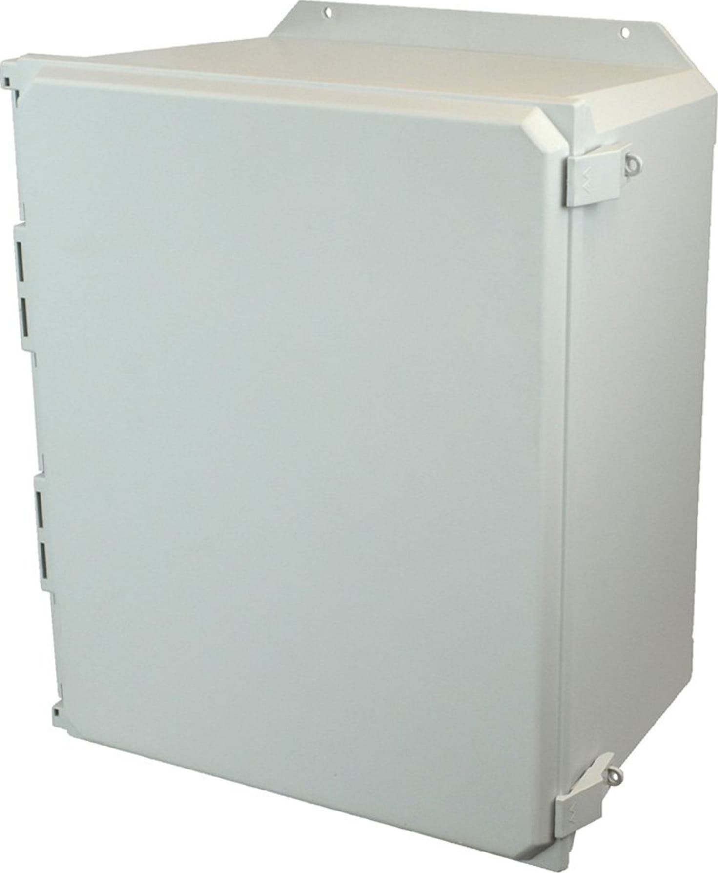 Allied Moulded AMU2060NL 20x16x10 NEMA 4X Fiberglass Enclosure Nonmetal Snap Latch Hinged Solid/Opaque Cover