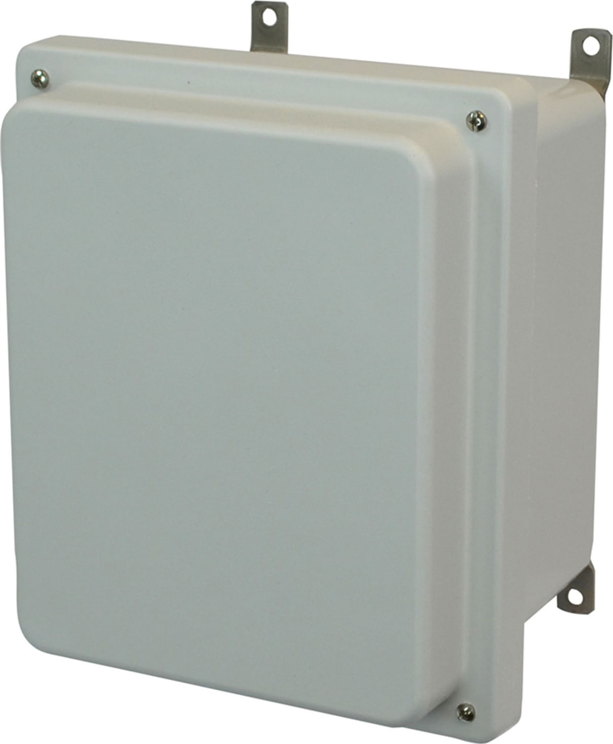 Allied Moulded AM1084R 10x8x4 Fiberglass JIC Enclosure with Lift-Off 4-Screw Solid/Opaque Cover
