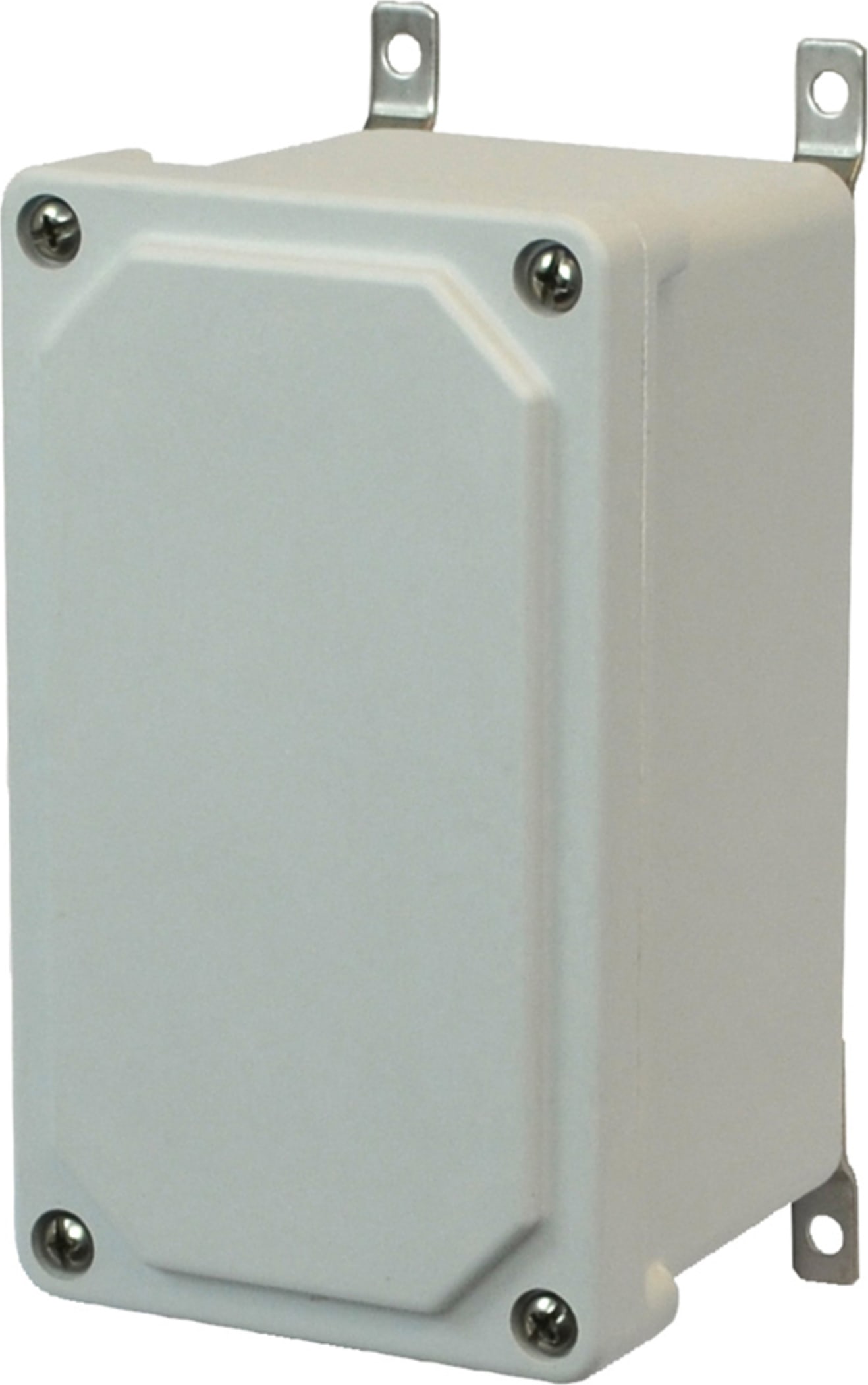 Allied Moulded AM743 7x4x3 Junction Fiberglass JIC Enclosure with Lift-Off 4-Screw Solid/Opaque Cover