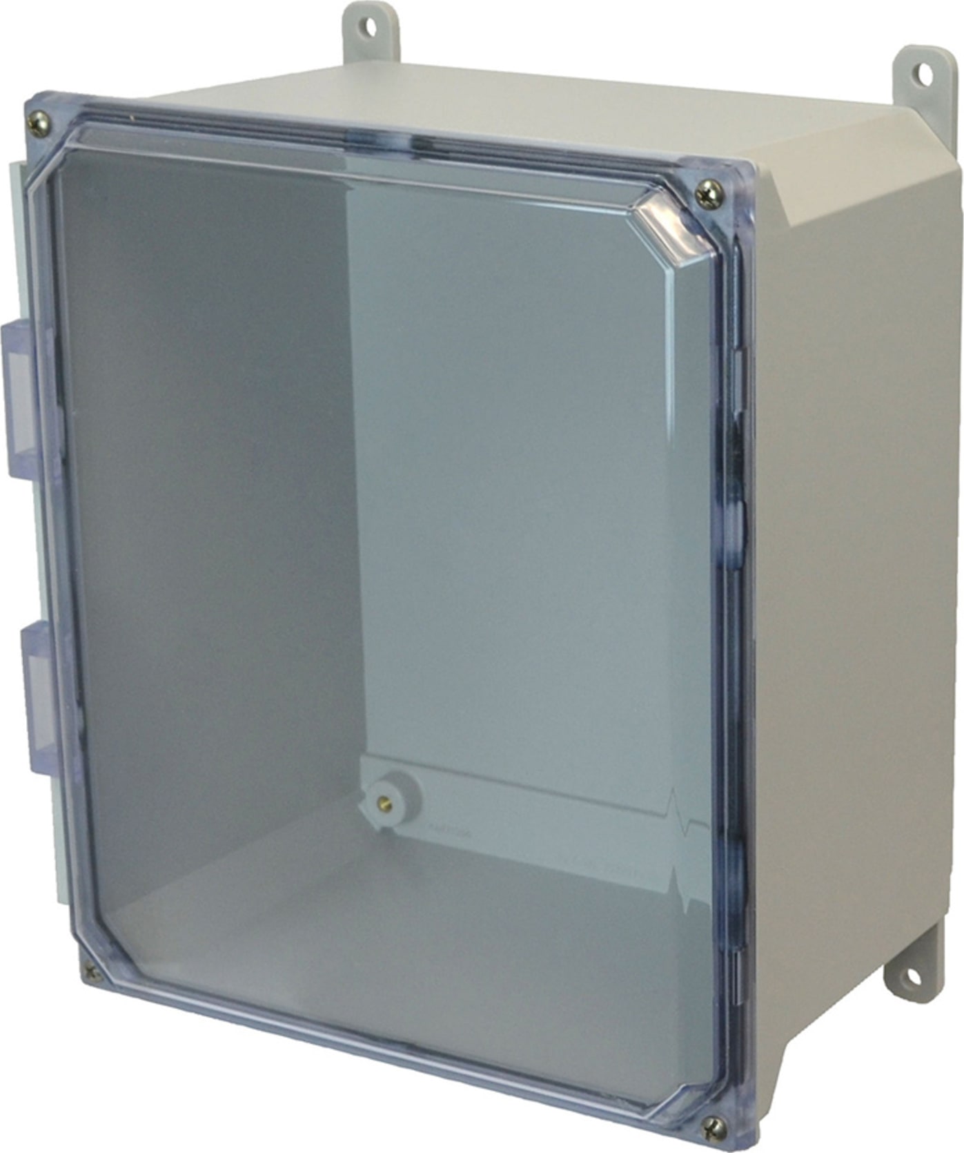 Allied Moulded AMU1206CC Lift-Off 4-Screw Clear Cover Wall Mount Enclosure Assembly