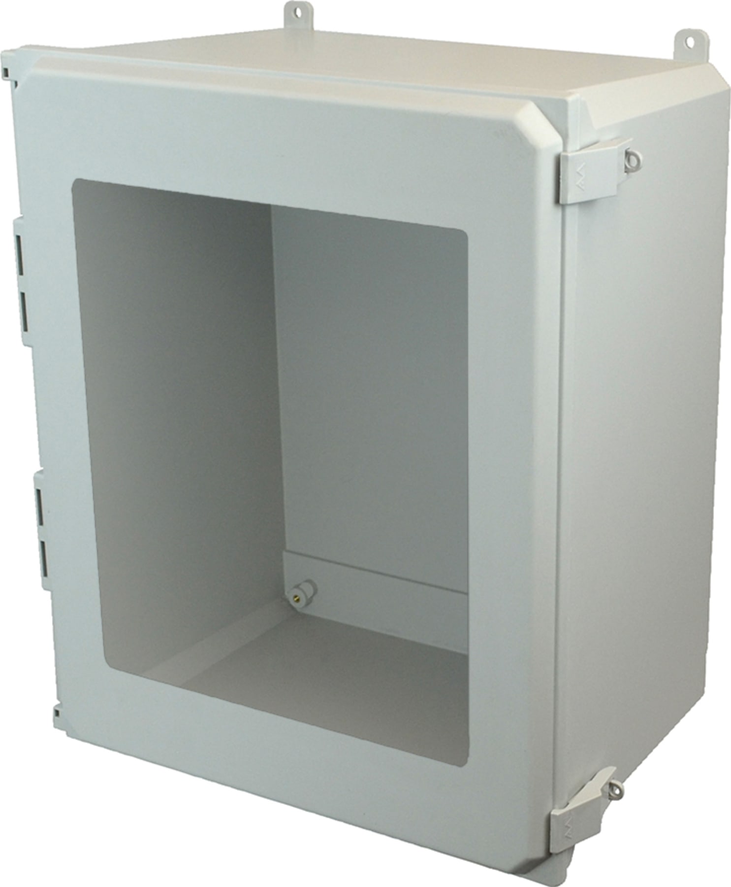 Allied Moulded AMU2060NLW Nonmetal Snap Latch Hinged Window Cover Wall Mount Enclosure Assembly