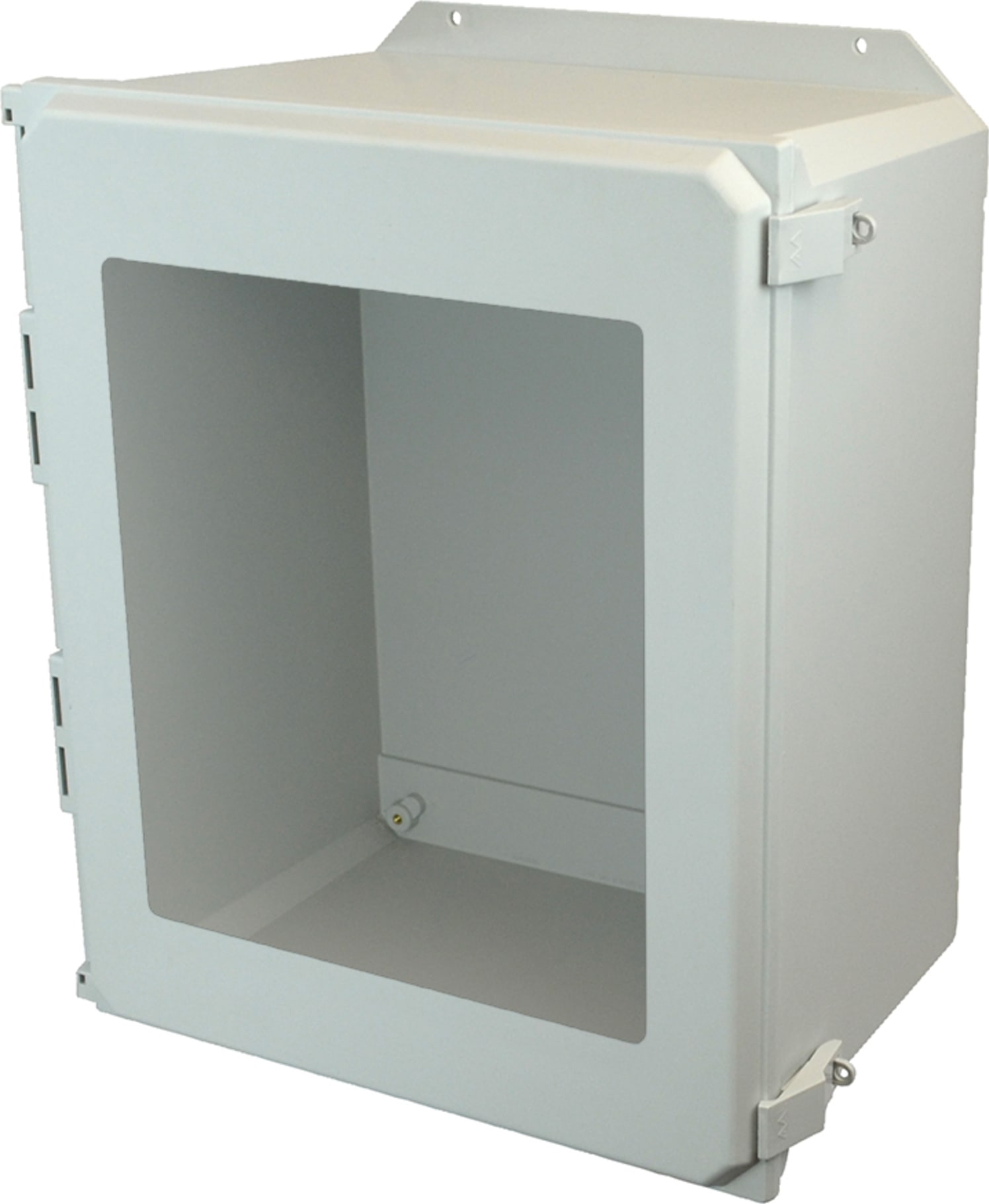 Allied Moulded AMU2060NLWF Nonmetal Snap Latch Hinged Window Cover Wall Mount Enclosure Assembly