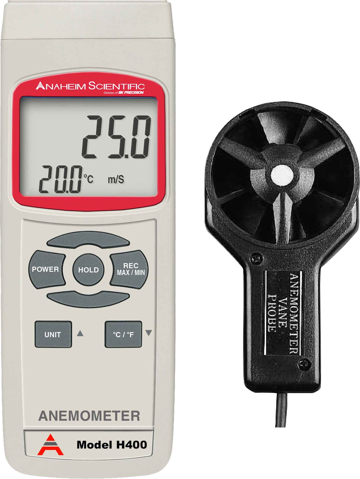 Anaheim H400 - Anemometer with Temperature Meter