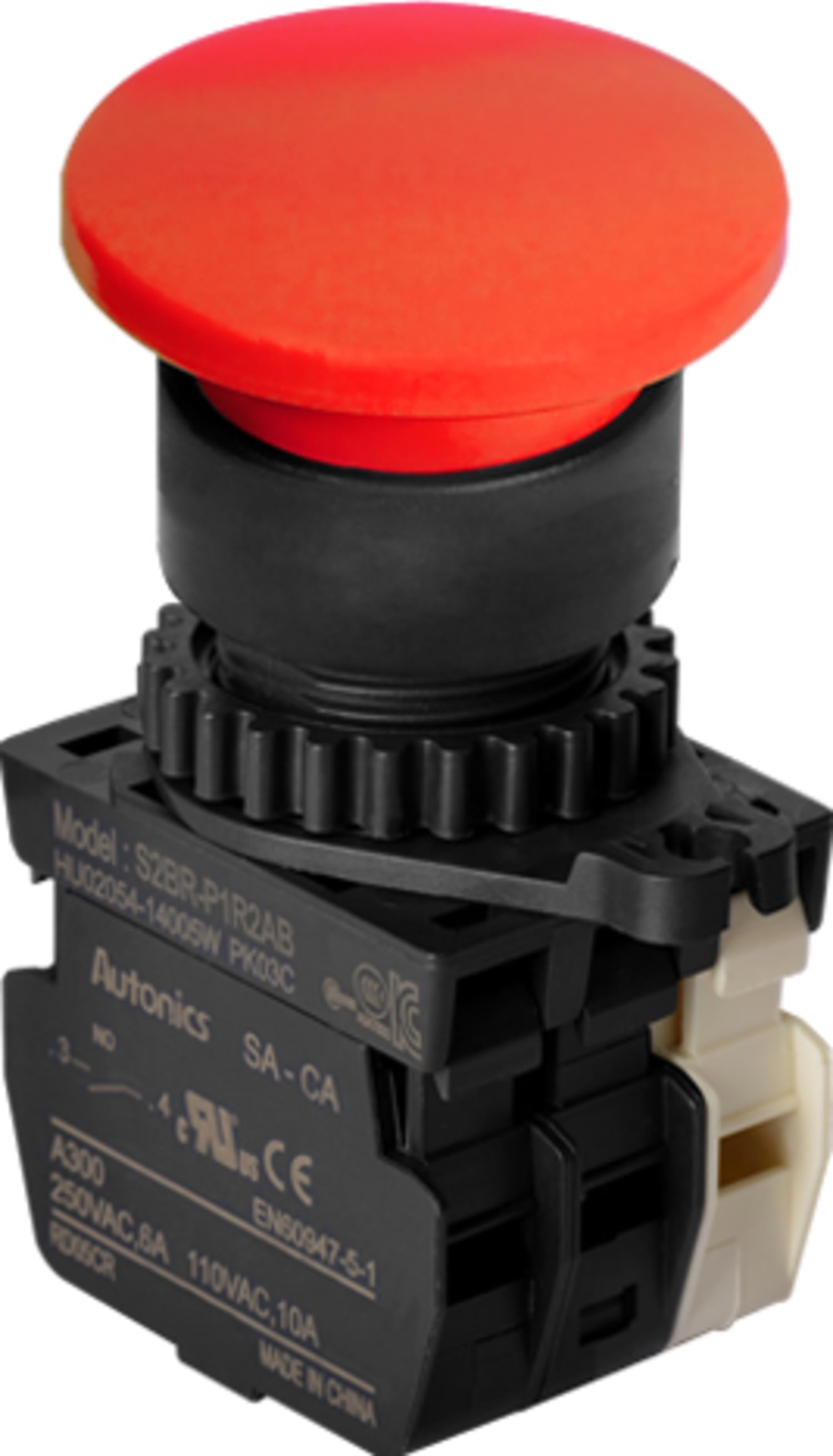 Autonics S2BR-P1R2AB 22-25 mm Mushroom-Head Push Button Switches