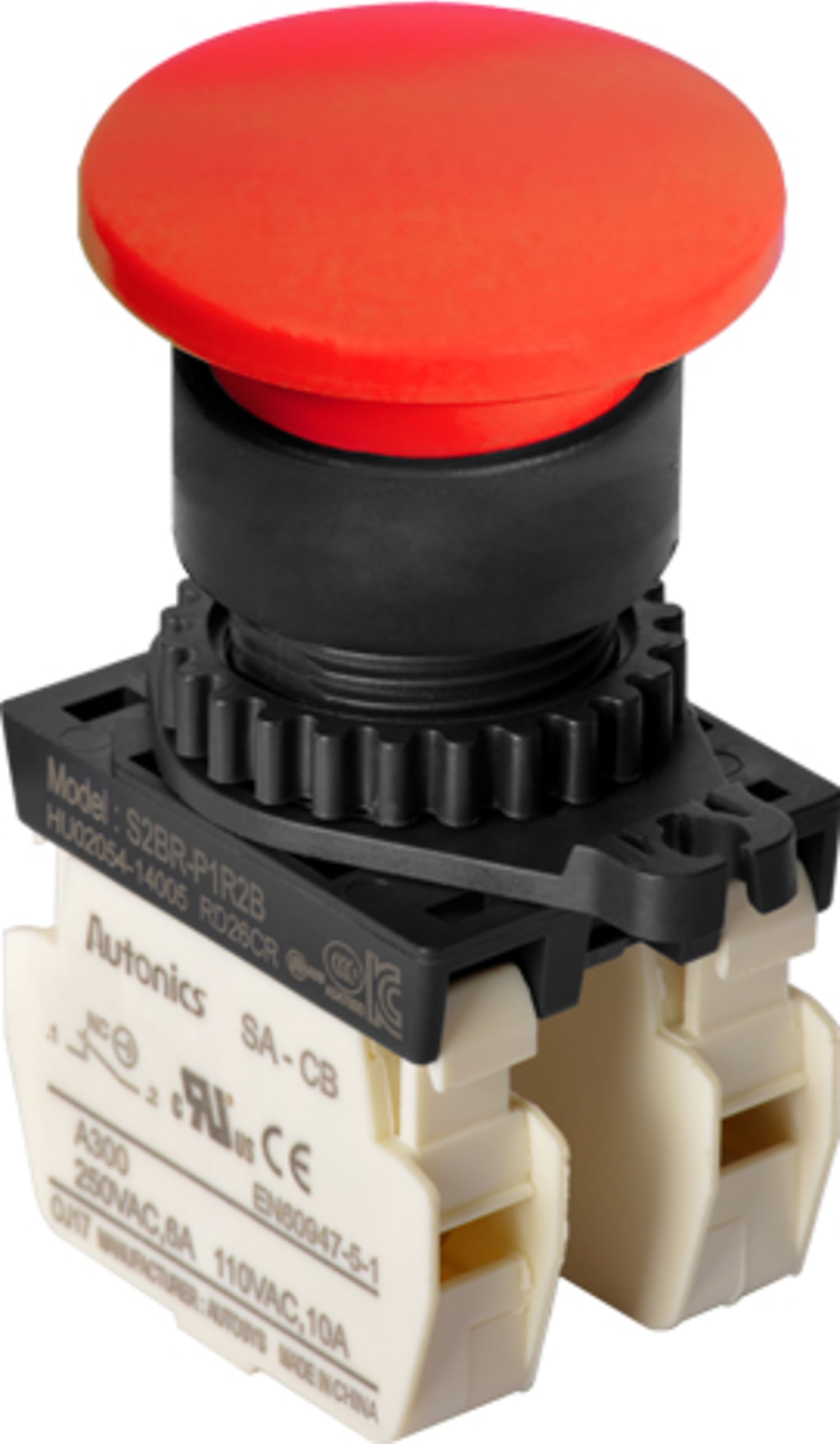 Autonics S2BR-P1R2B 22-25 mm Mushroom-Head Push Button Switches