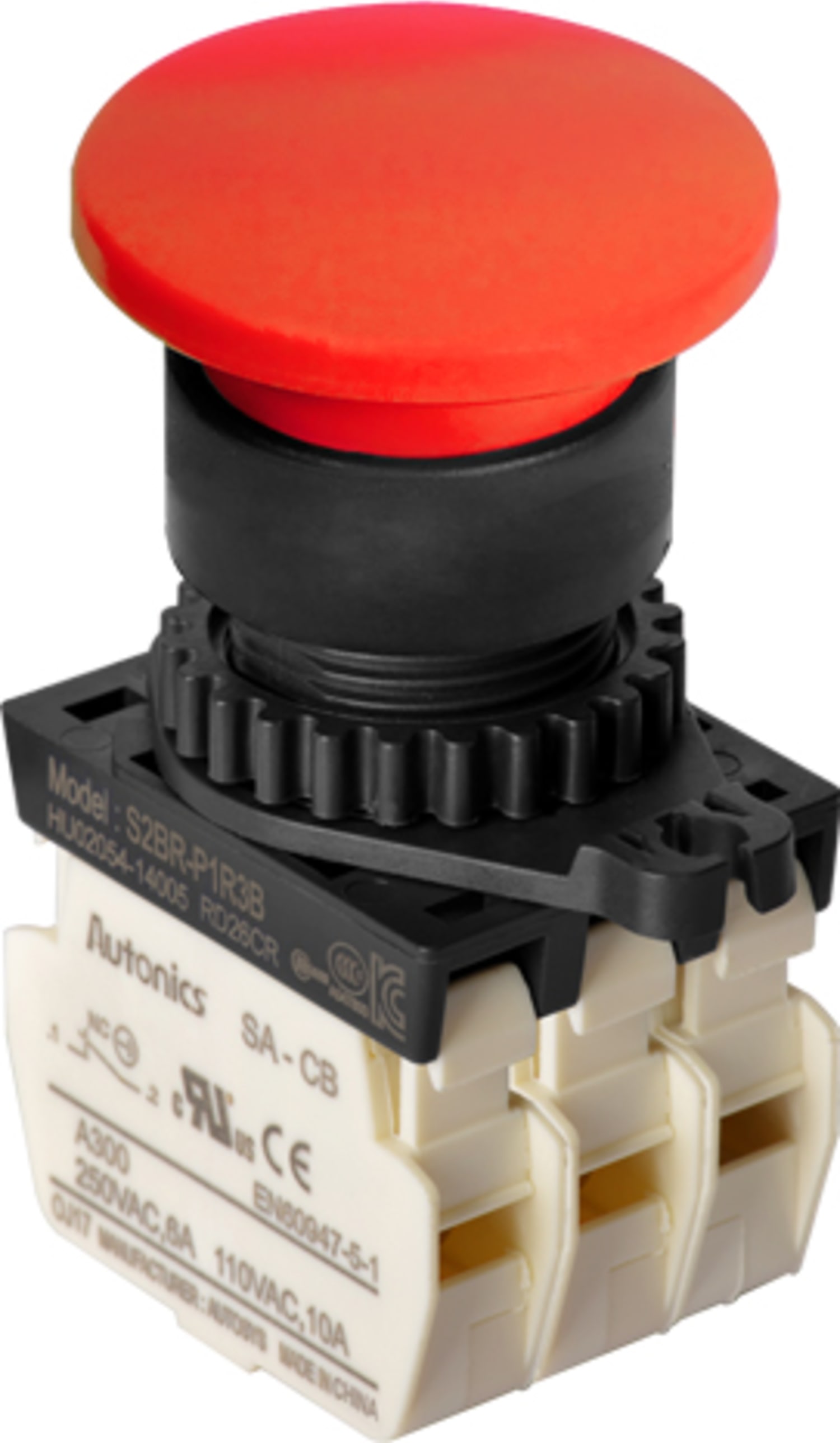 Autonics S2BR-P1R3B 22-25 mm Mushroom-Head Push Button Switches