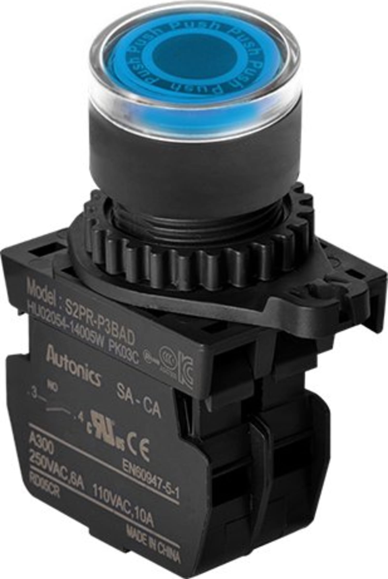 Autonics S2PR-P3BAL 22-25 mm Push Button Switches - Blue