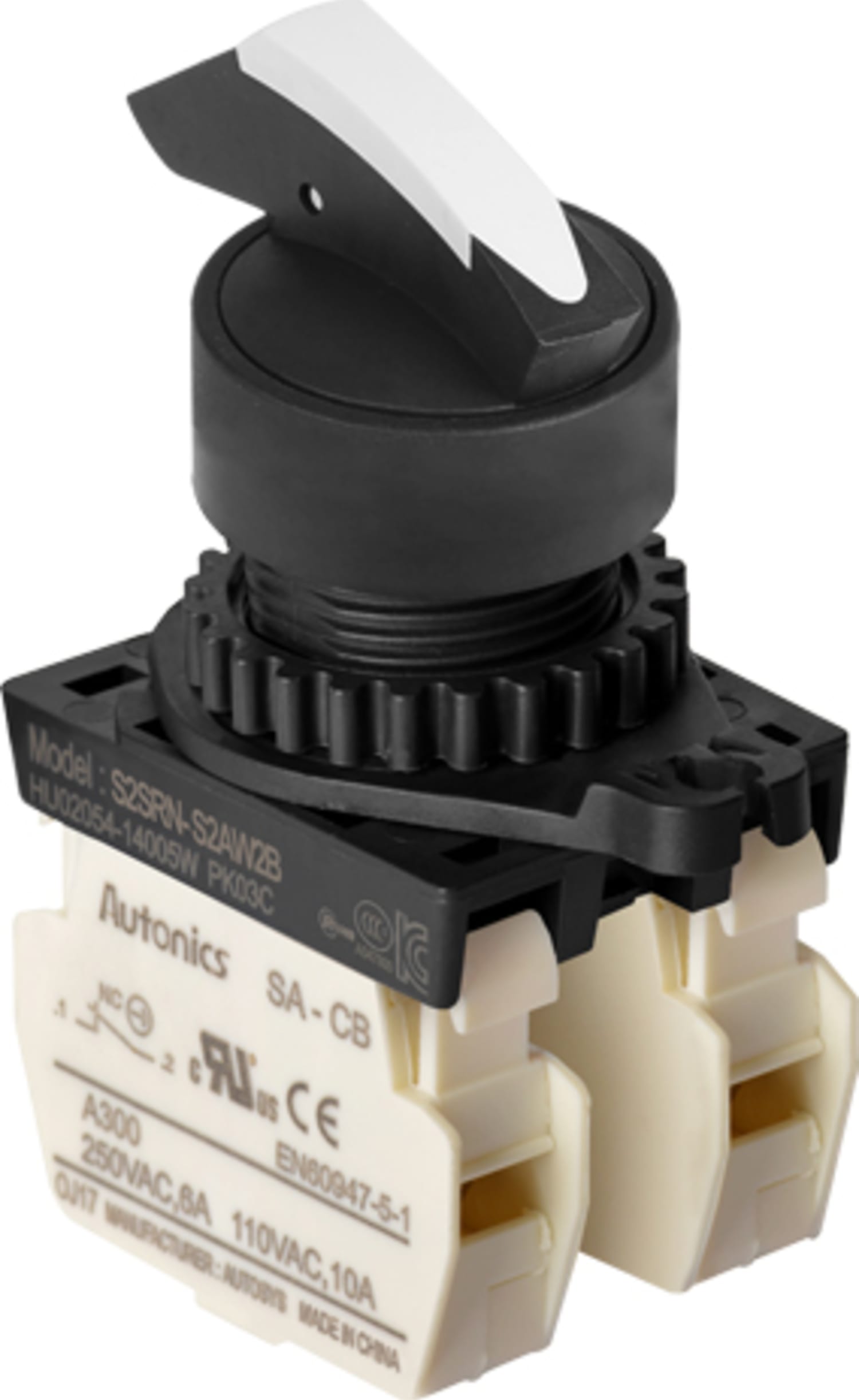 Autonics S2SRN-S1AW 22-25 mm Selector Switches - White